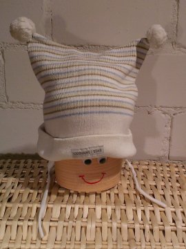 Mütze mit Bommeln Gr. ~49cm