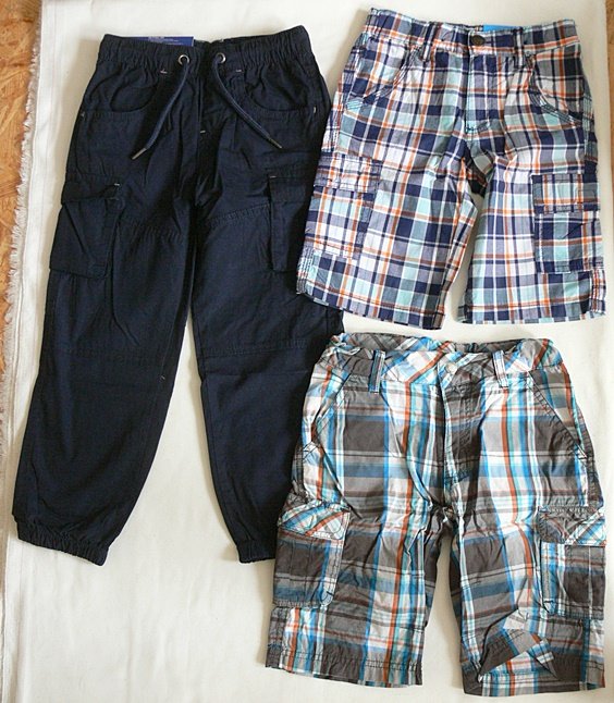 Sommerpaket - lange Hose + 2 Shorts + 2 T-Shirts - neuwertig -116