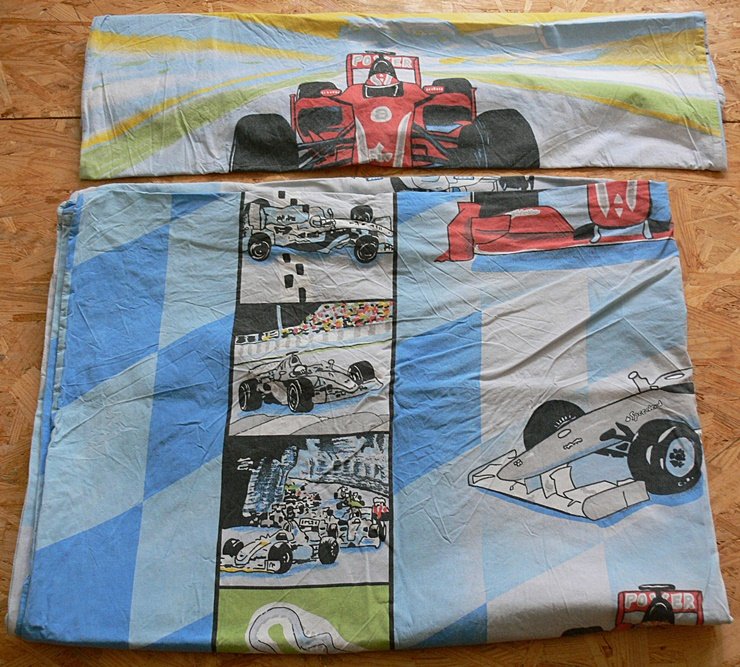 Kinder Bettwäsche - Rennautos - 135x200, 80x80