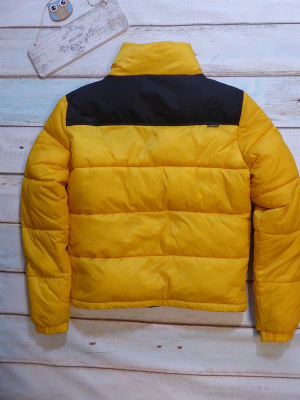 Superdry Code Jacke Puffer Jacke gelb schwarz Gr. S