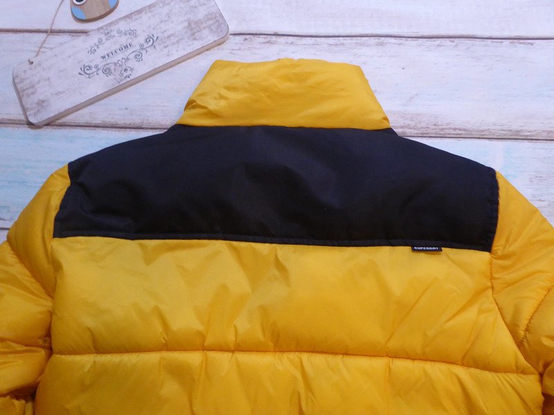 Superdry Code Jacke Puffer Jacke gelb schwarz Gr. S