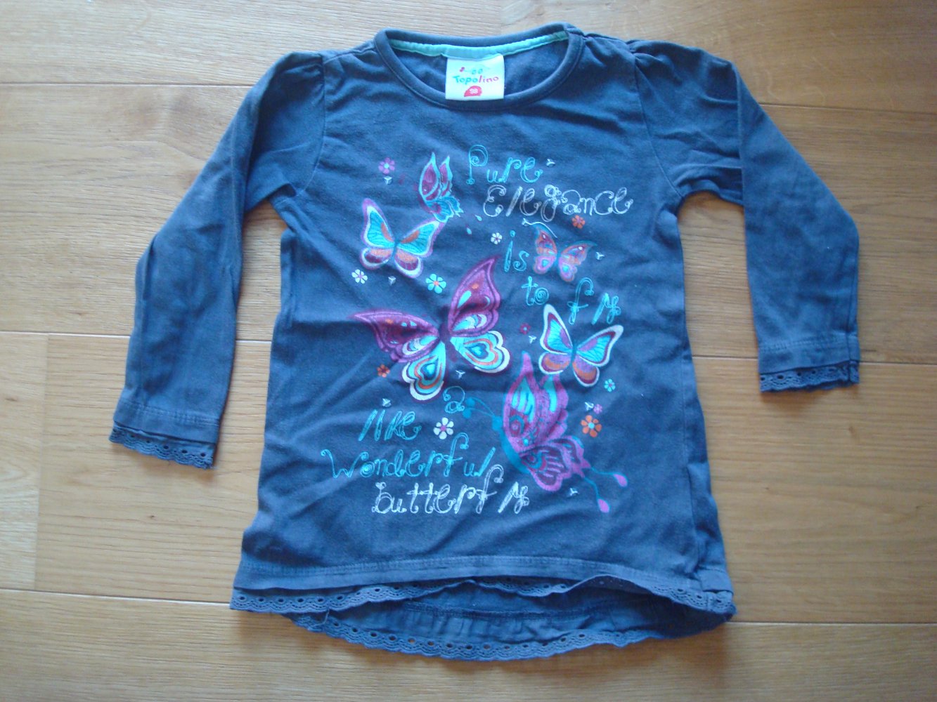 Shirt, Langarmshirt, Tunika mit Schmetterlingen