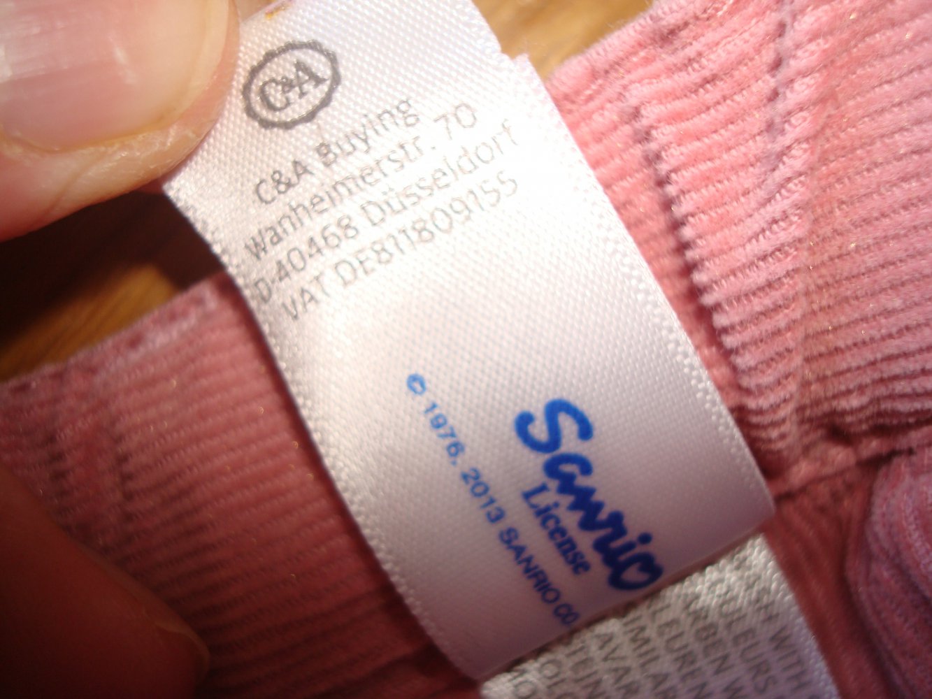Hello Kitty gefütterte Hose Gr. 80 mit verstellbarem Bund