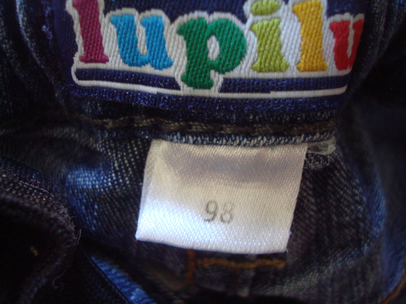 Hose, Jeans mit süßer Stickerei und verstellbarem Bund