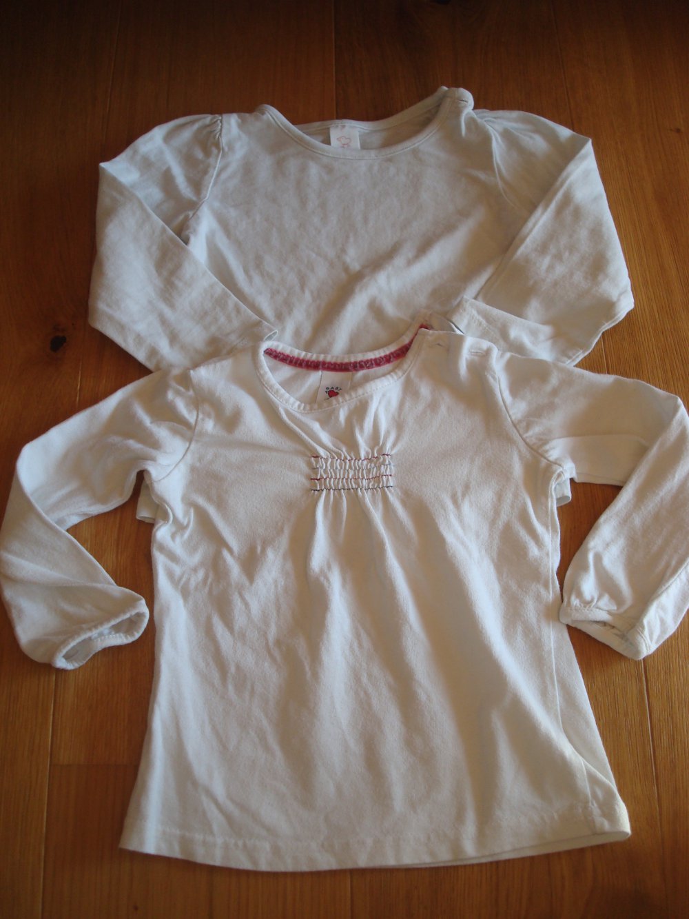 2 Langarmshirts, Longsleeve, Pullover weiß