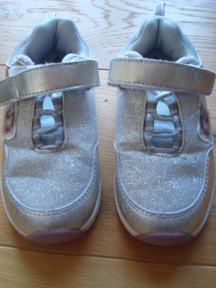 Schuhe, Halbschuhe, Blinkeschuhe in Silber