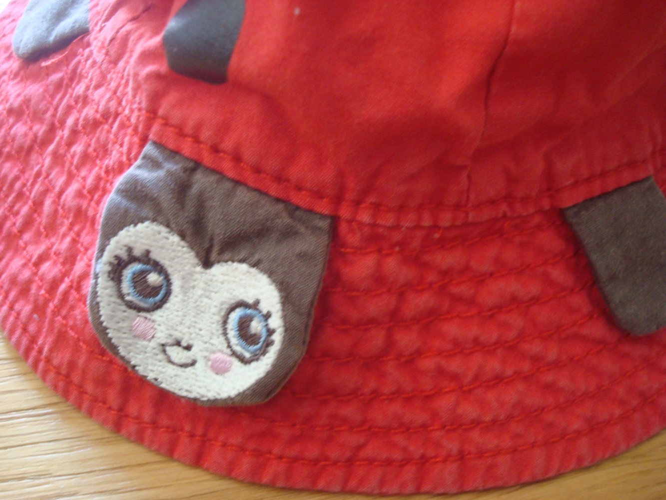 süßer Sommerhut, Mütze, Hut für Mädchen als Marienkäfer Gr. 74 KU 42