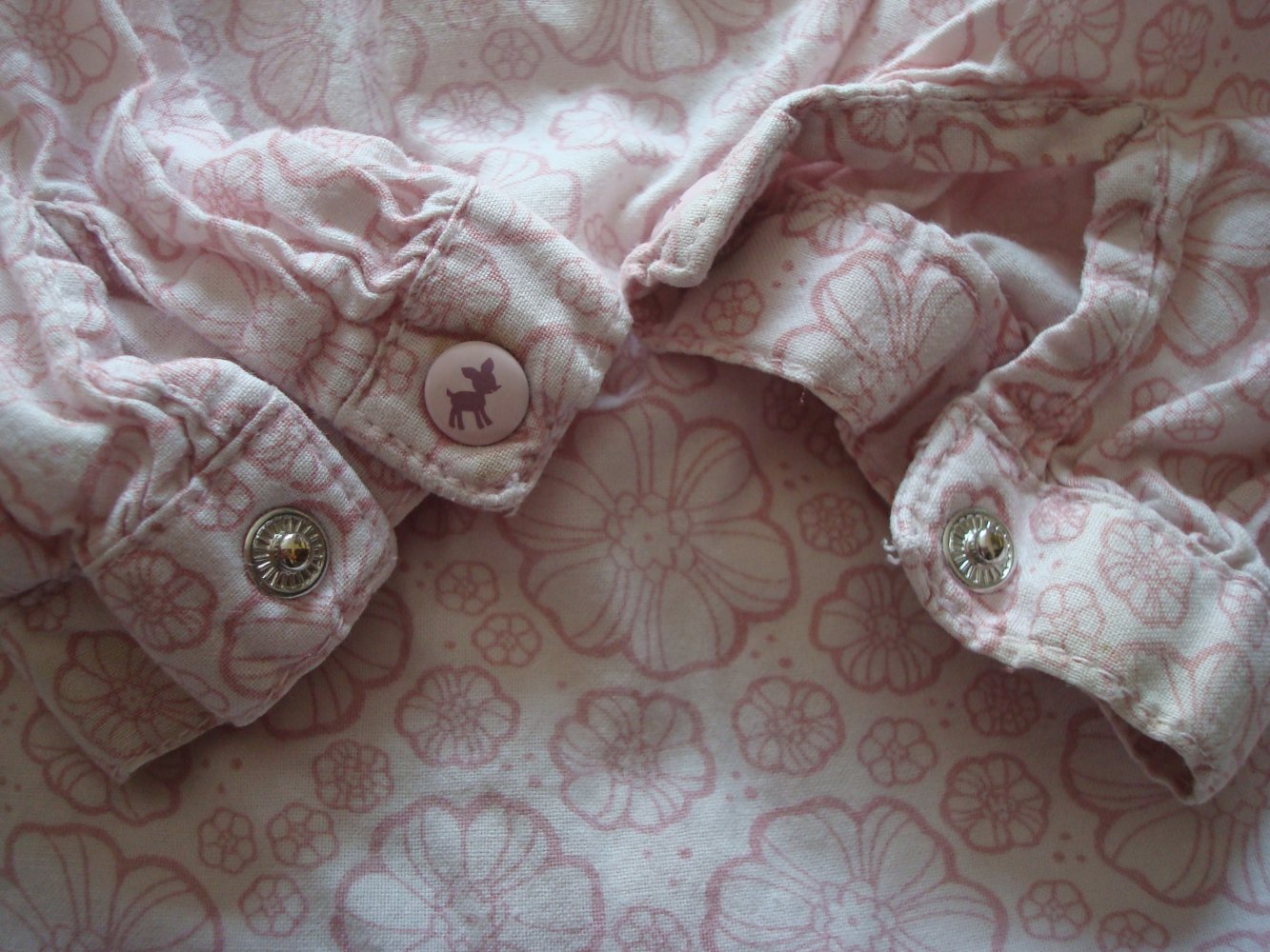 Bluse lang, Langarmbluse mit Blumendruck Gr. 80
