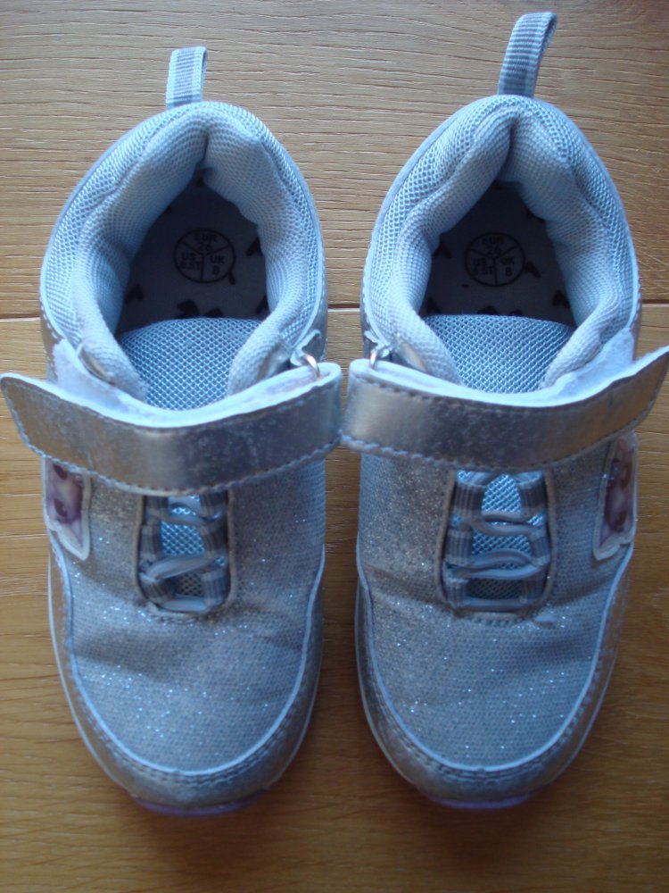Schuhe, Halbschuhe, Blinkeschuhe in Silber