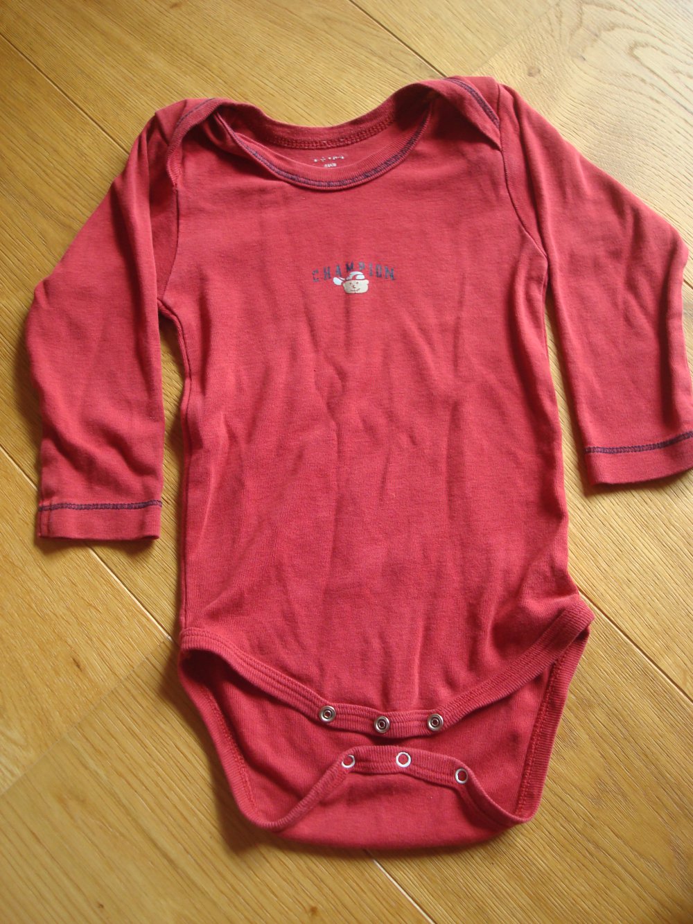 Body lang, Langarmbody in Rot, unisex