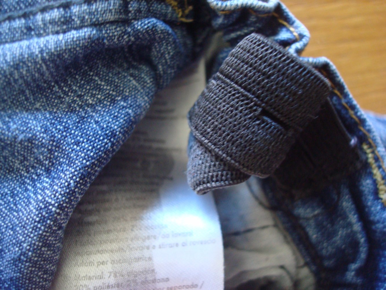 Hose, Jeans mit süßer Stickerei und verstellbarem Bund