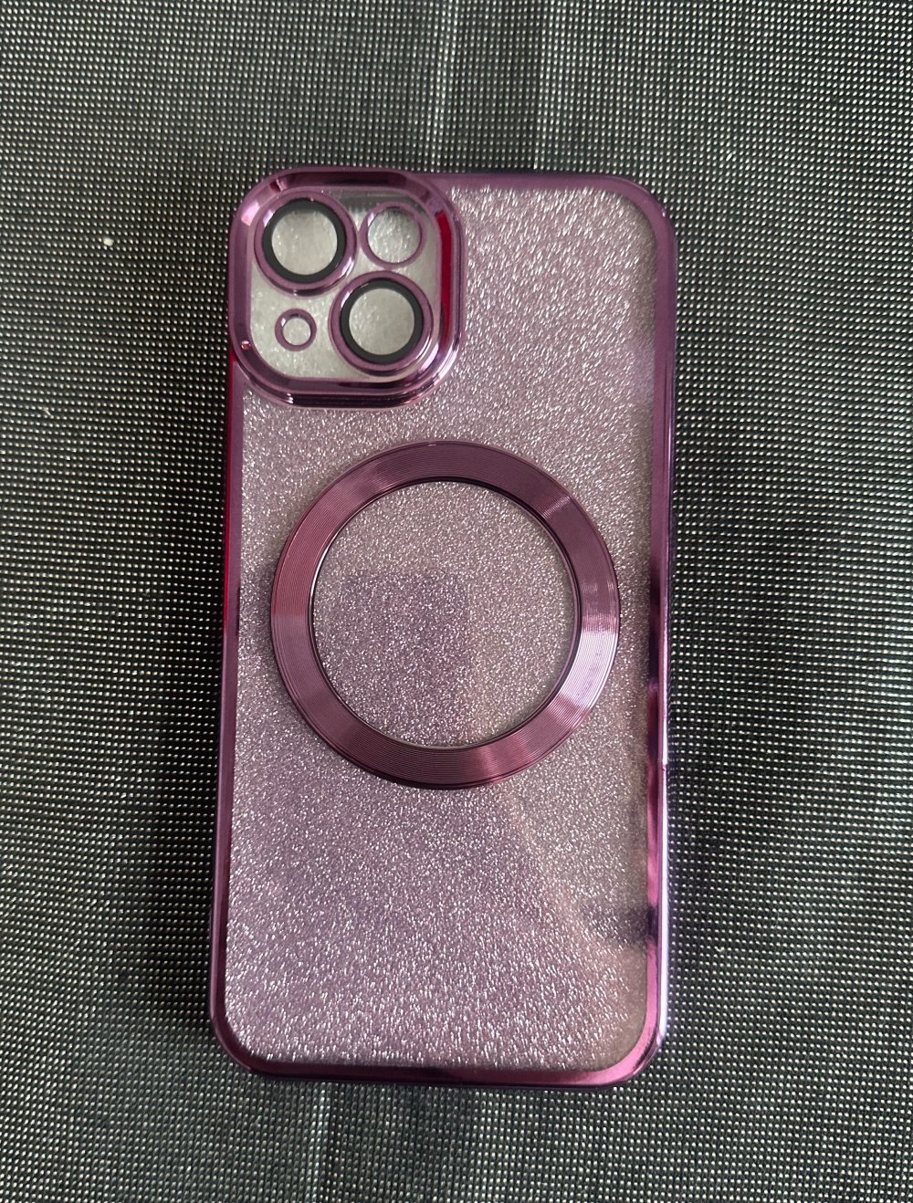 iPhone 15 Handyhülle lila Glitzer Neu