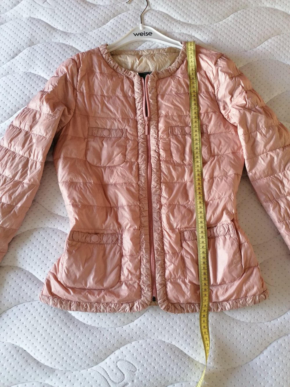 Benetton: altrosa Ubergangs-/ Steppjacke 