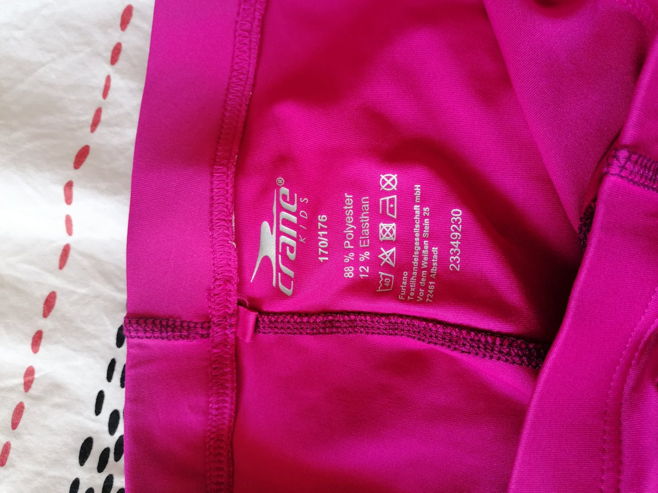 Crane: pinke Skiunterhose /Sportleggins Gr. 170/176