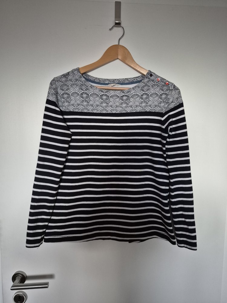 White Stuff: gestreifter, dünner Pullover Gr. 42