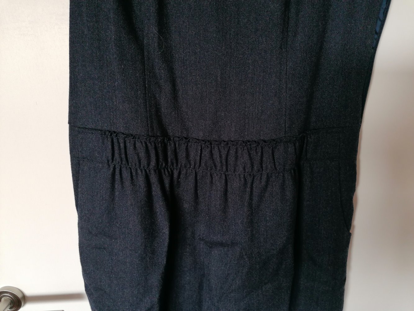 Esprit: dunkelblaues Kleid aus Wollmix - festlich - Gr. 40