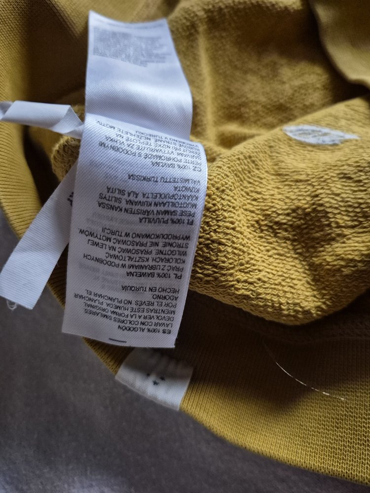 White Stuff: senfgelber Pullover mit Naturmotiven Gr. 134/140