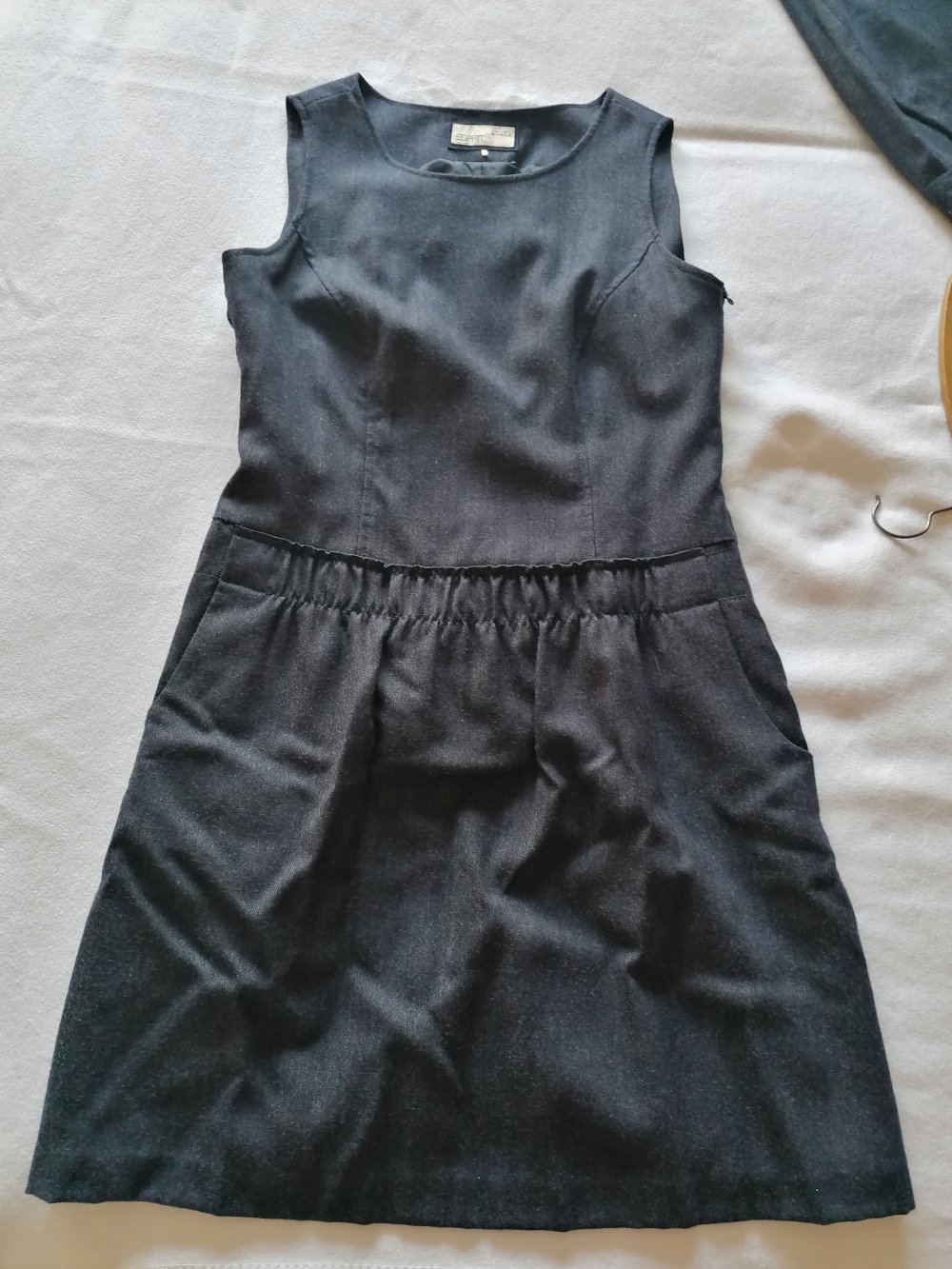 Esprit: dunkelblaues Kleid aus Wollmix - festlich - Gr. 40