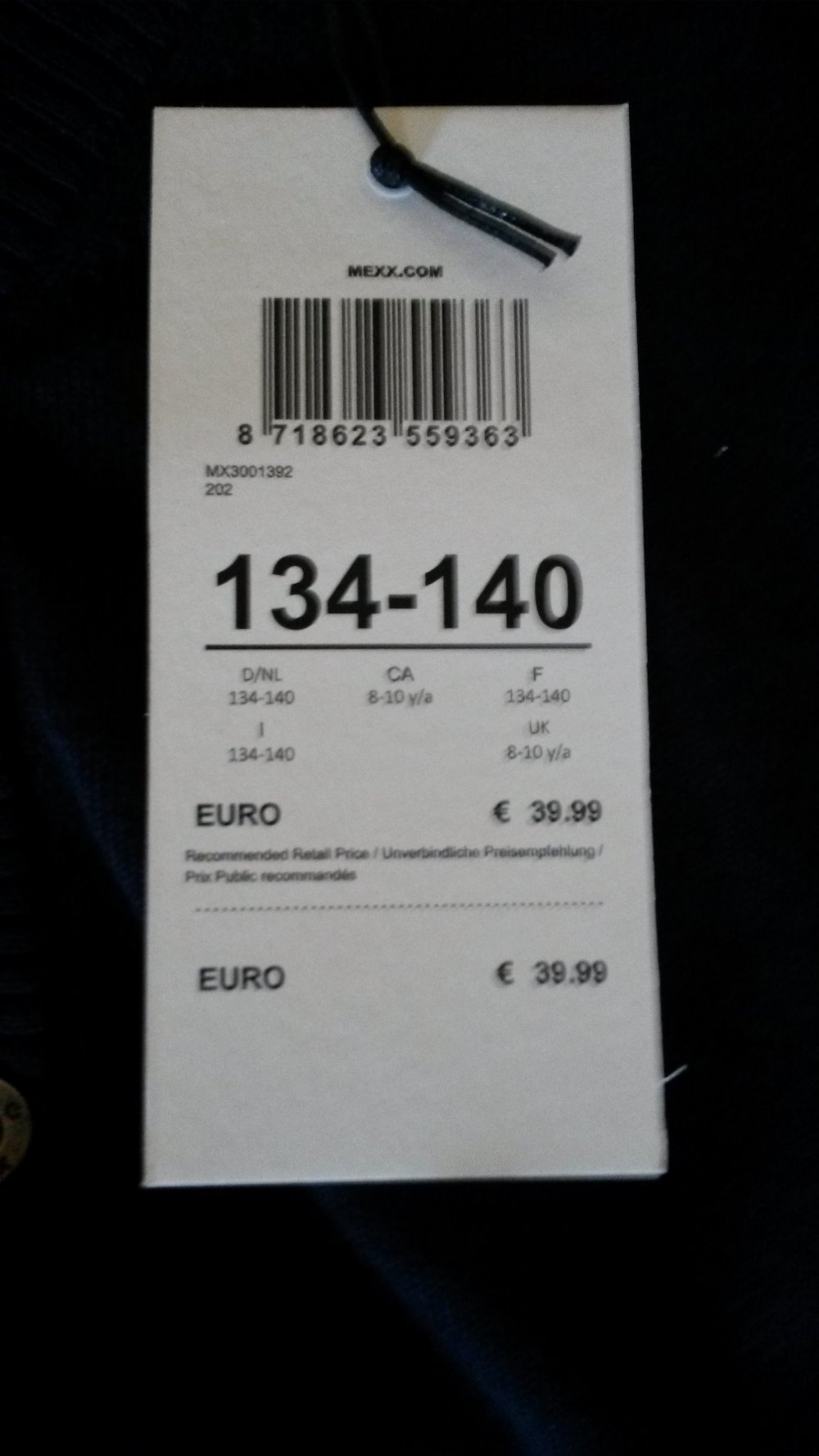 Mexx - schwarze feine Strickjacke Gr. 134/140