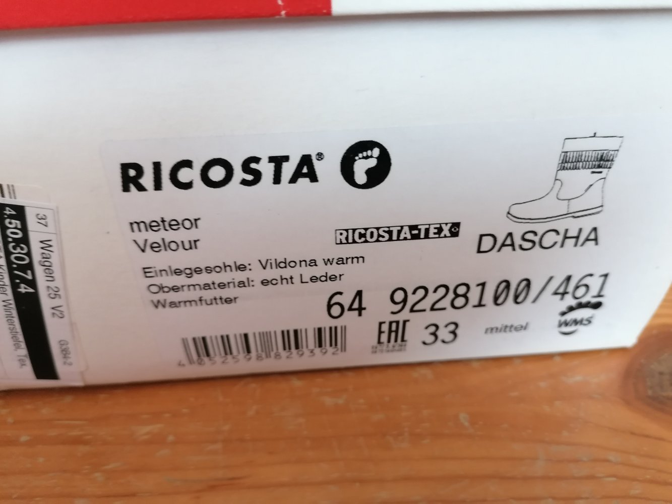 Ricosta: tolle Velourslederstiefel Gr. 33