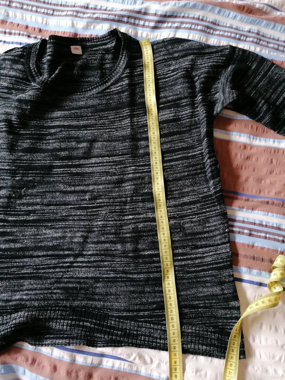 s.Oliver: schwarz gestreifter Feinstrickpullover Gr. 40