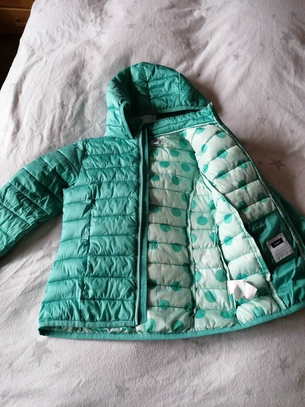 Okaidi: türkise Steppjacke Gr. 128