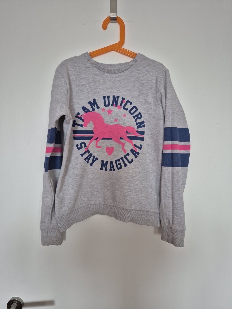 F&F: Sweatpullover mit Einhornmotiv Gr. 146