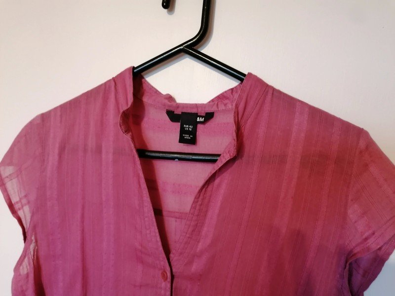 H&M: pinke ärmellose Bluse Gr. 42
