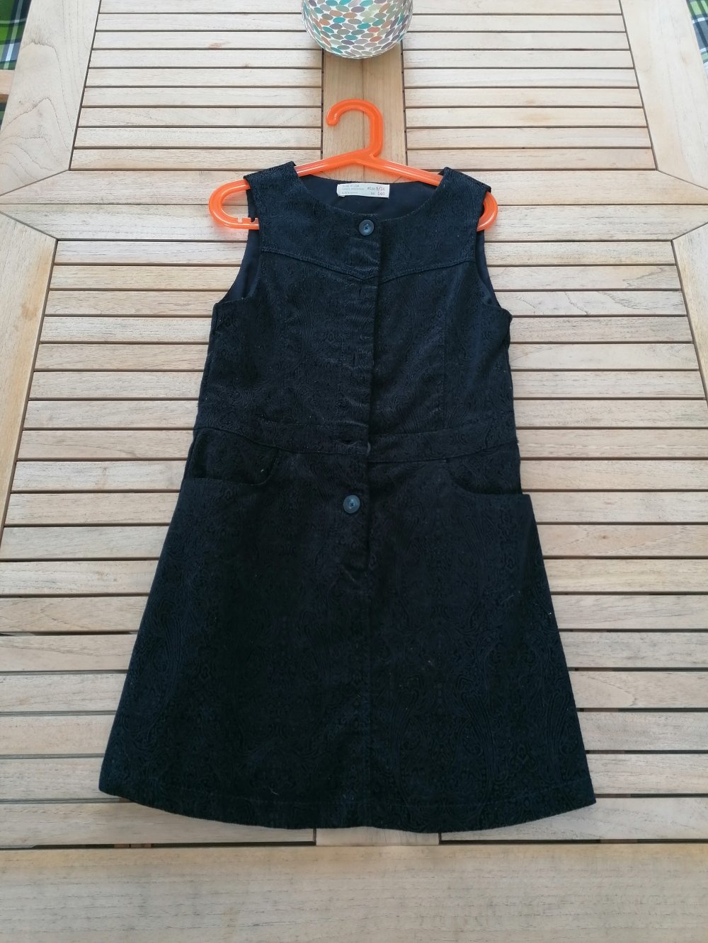 Zara: schwarzes Cordkleid Gr. 140