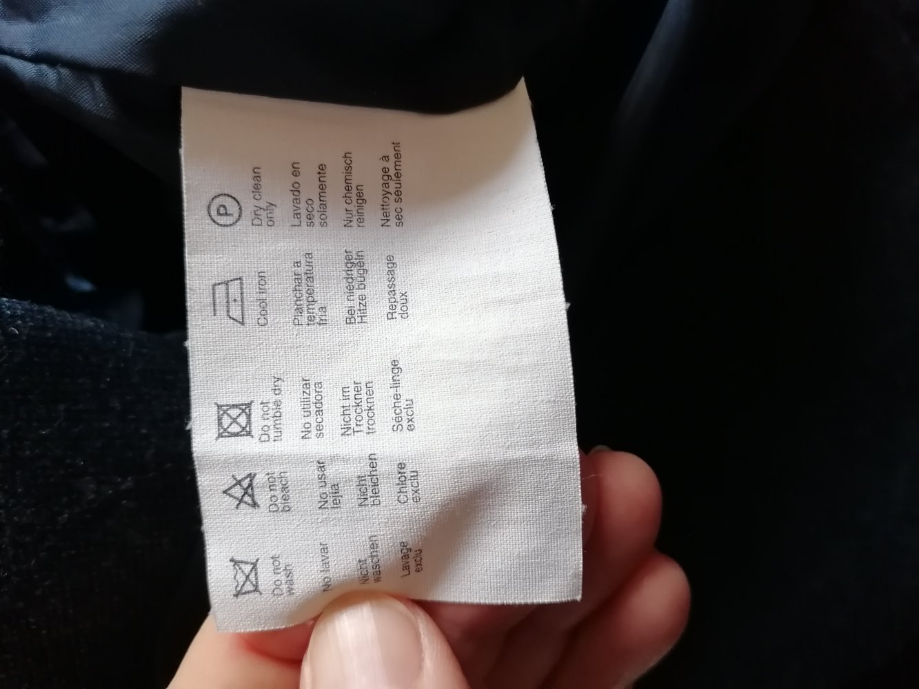 Esprit: dunkelblaues Kleid aus Wollmix - festlich - Gr. 40