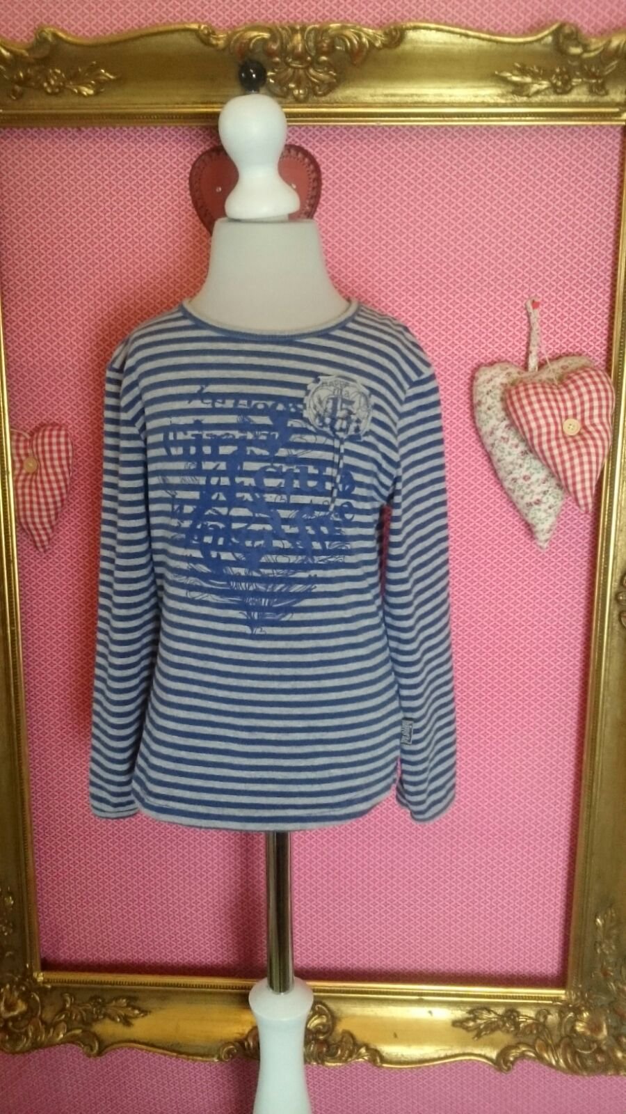 Villa Happ: gestreiftes Langarmshirt Gr. 122/128
