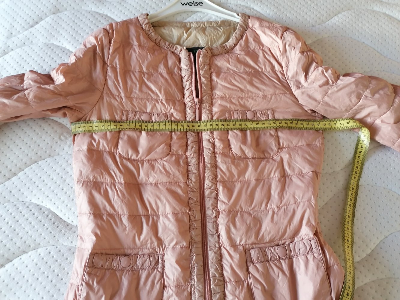 Benetton: altrosa Ubergangs-/ Steppjacke 