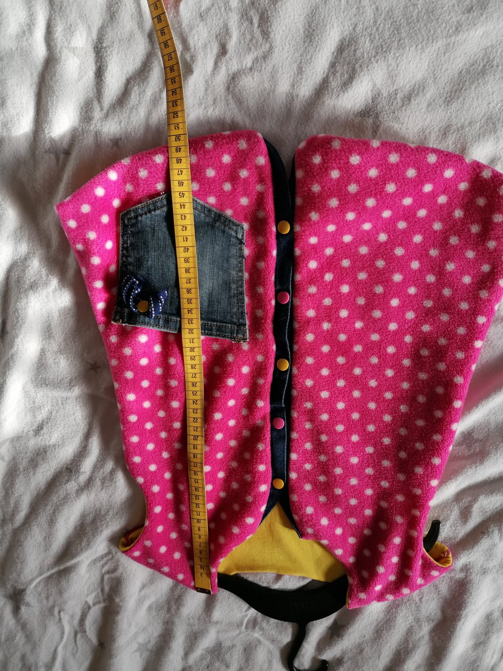 Handmade: wunderschöne warme Fleeceweste ca. Gr. 128