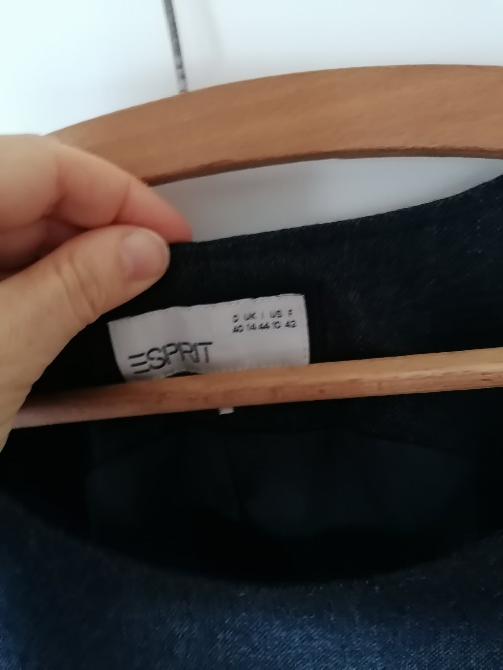 Esprit: dunkelblaues Kleid aus Wollmix - festlich - Gr. 40