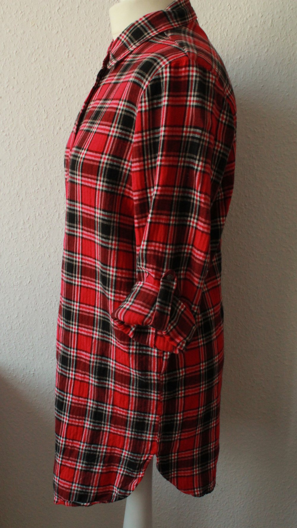 Schwarz-Rot kariertes Hemdkleid von Noisy May