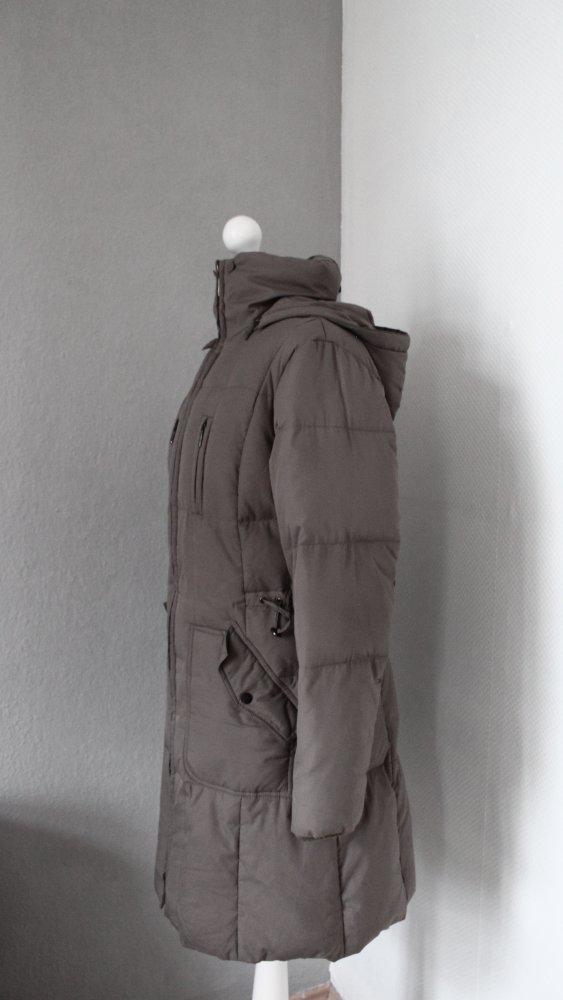 Winterjacke in grau-grün