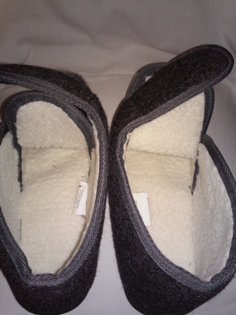 Hausschuhe Herren Winter Filzpantoffeln Klettverschluss Diabetiker 