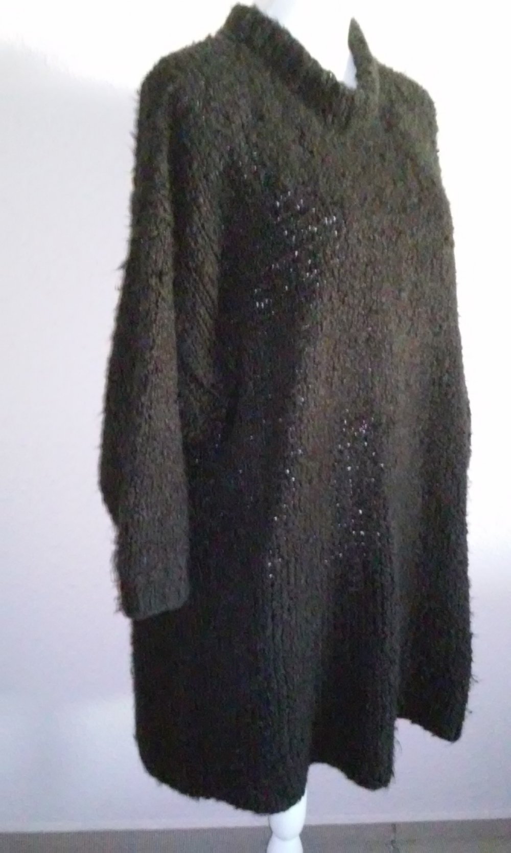 Strickpullover Strickkleid Wollkleid Kuschelpulli Handarbeit