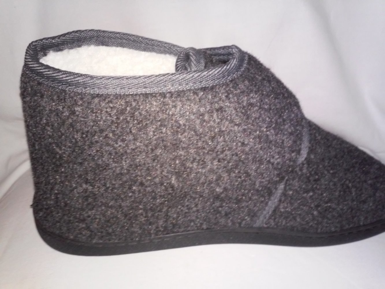 Hausschuhe Herren Winter Filzpantoffeln Klettverschluss Diabetiker 