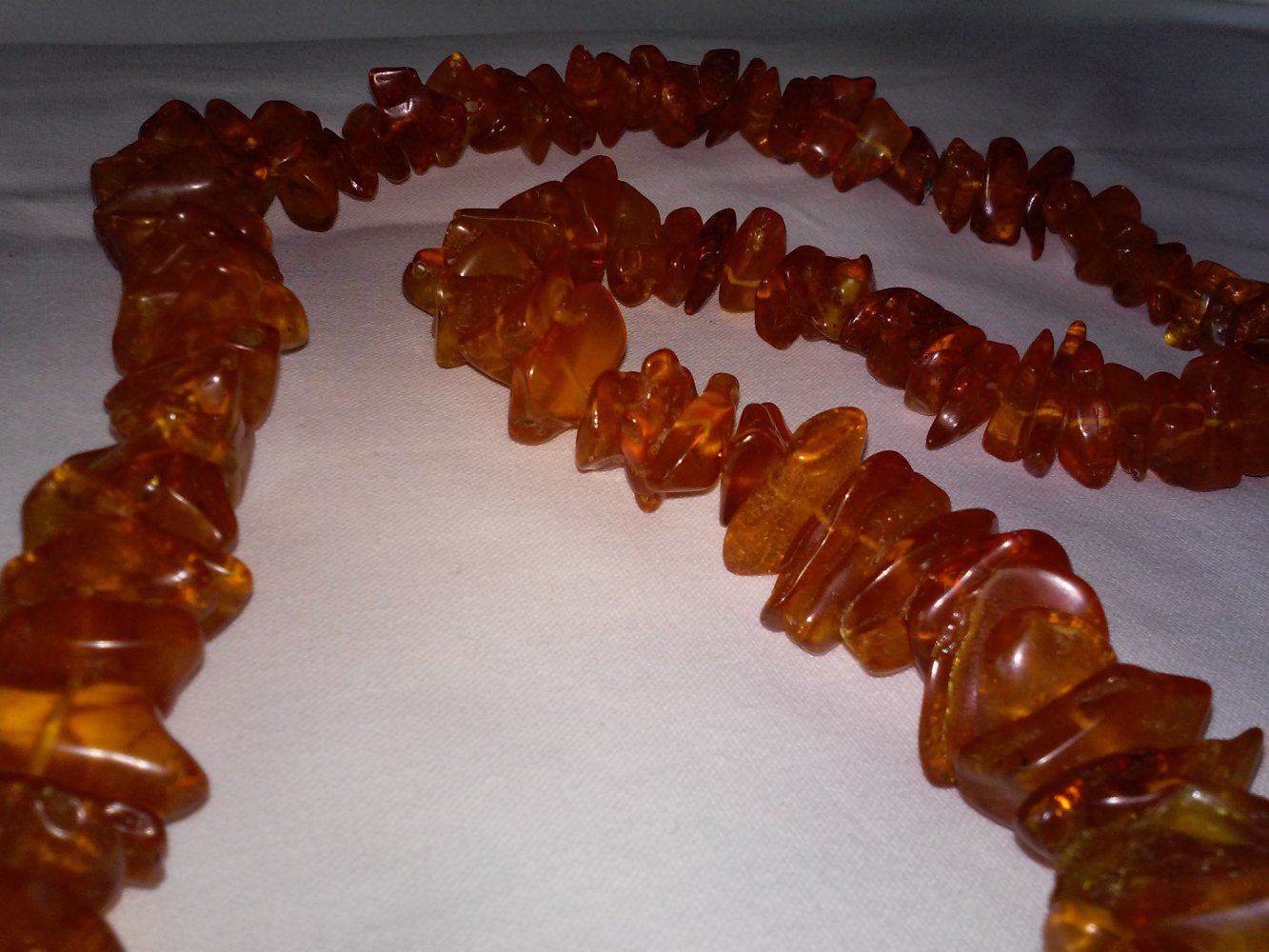 Bernstein Bernsteinkette Kette baltisch Edelstein Natur cognac