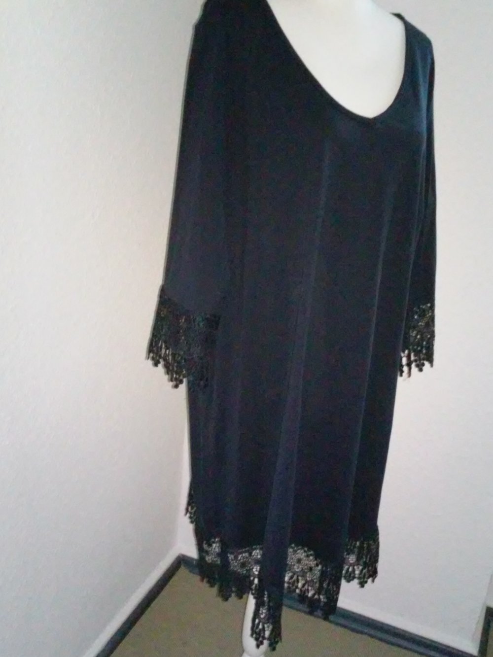 Neu! Zizzi Kleid Baumwolle/Spitze dreiviertel Arm