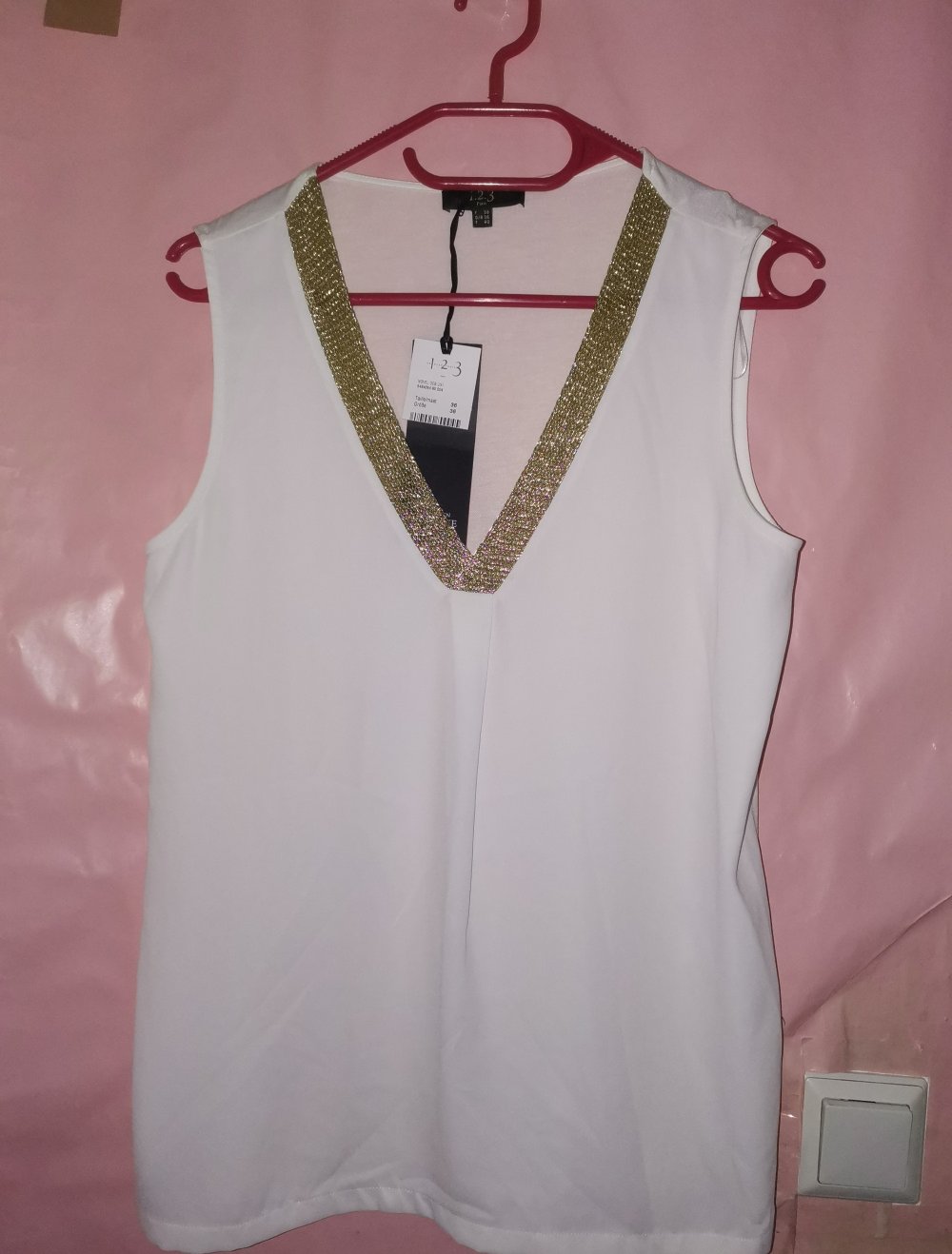 Shirt mit Goldrand