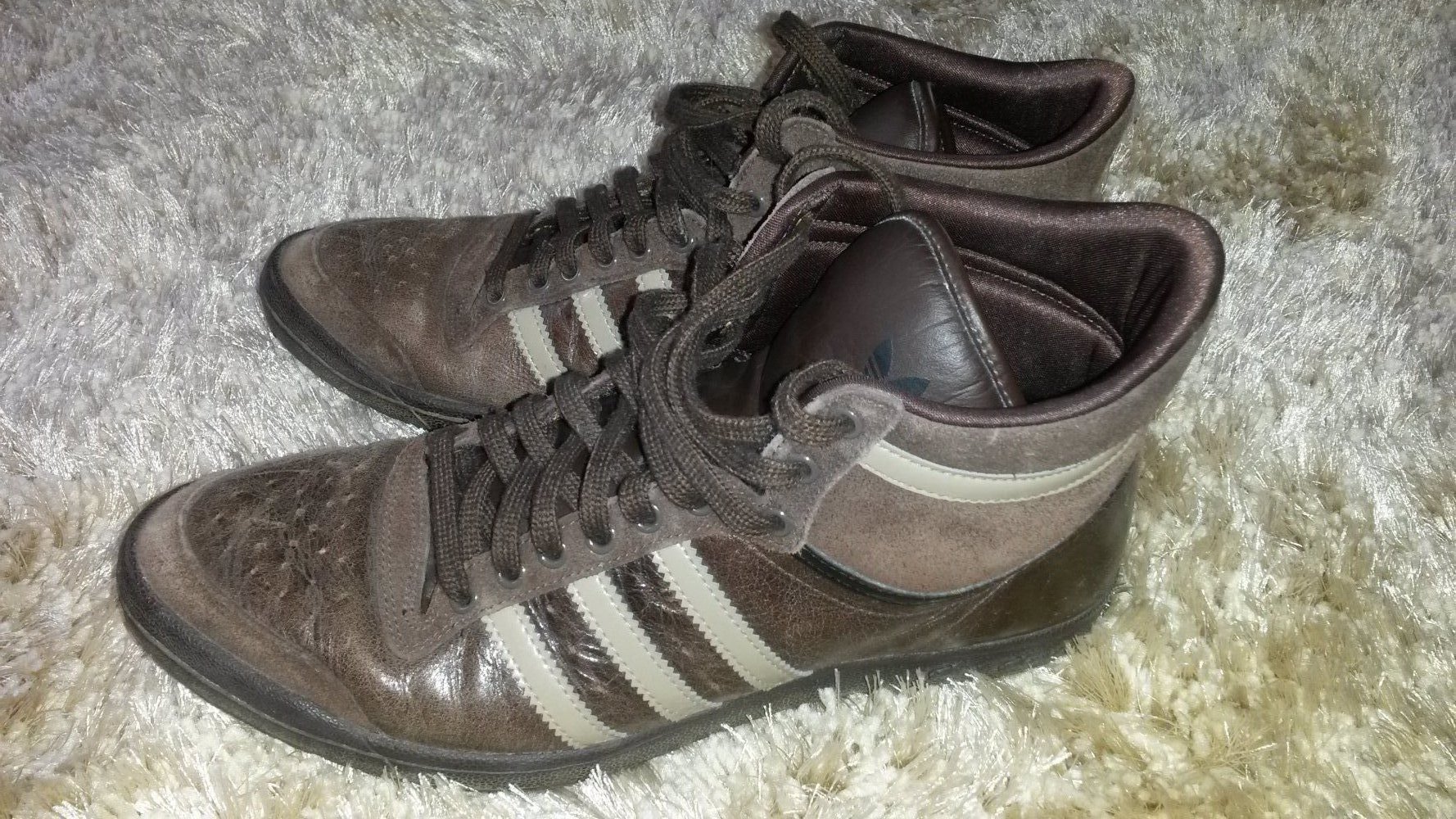 Braune Adidas High Sneaker Gr. 38/39