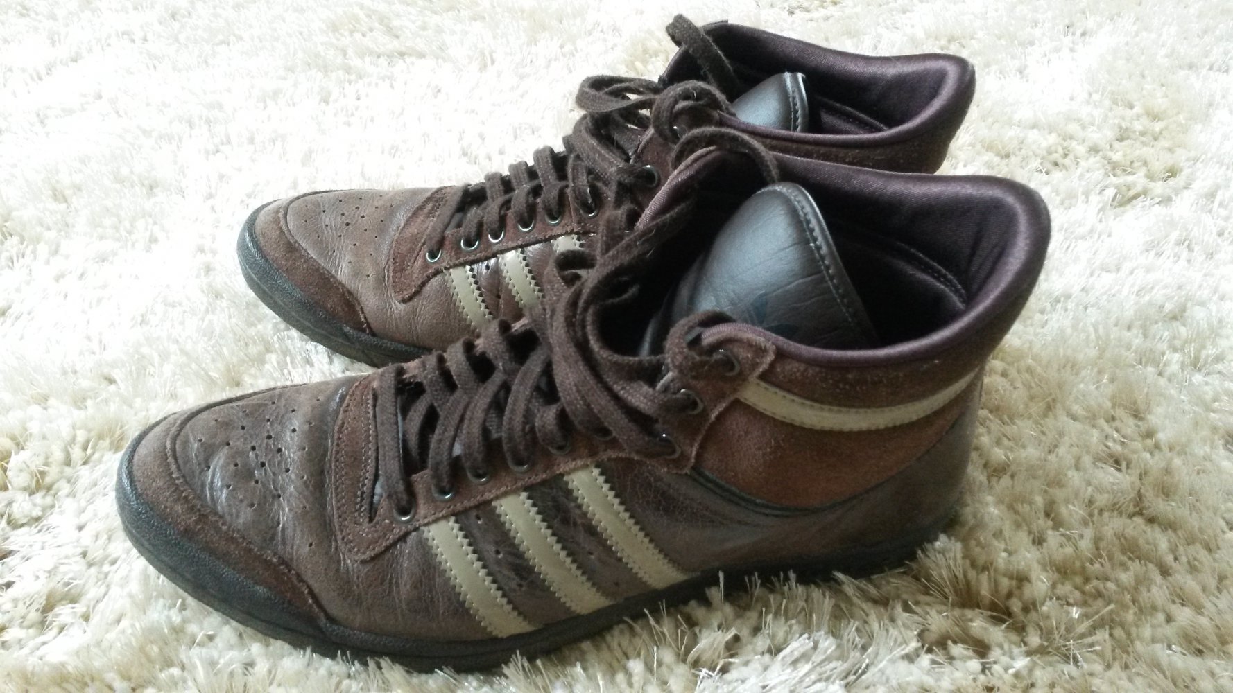 Braune Adidas High Sneaker Gr. 38/39