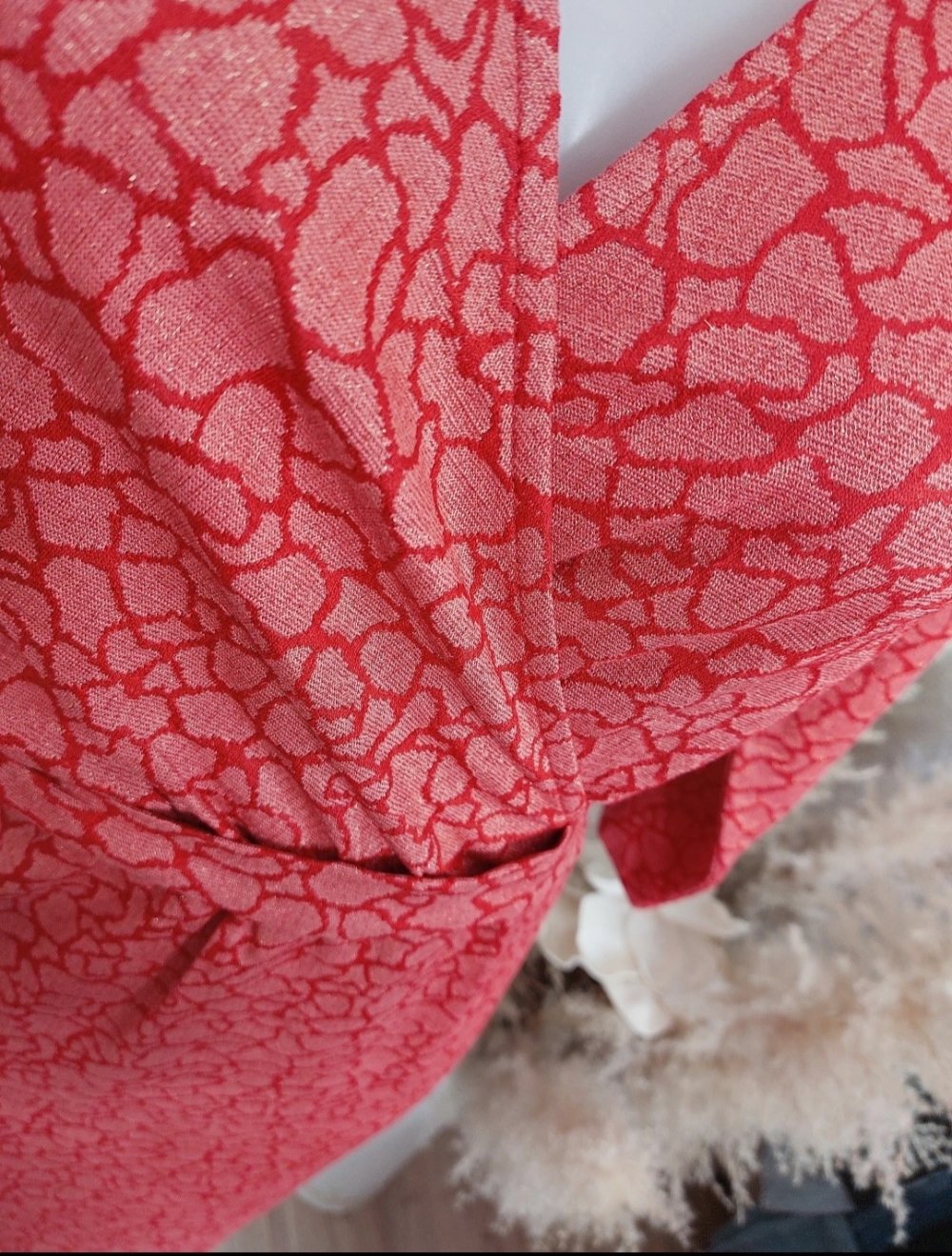 HSE24 Abendkleid partykleid rot Glitzer 40
