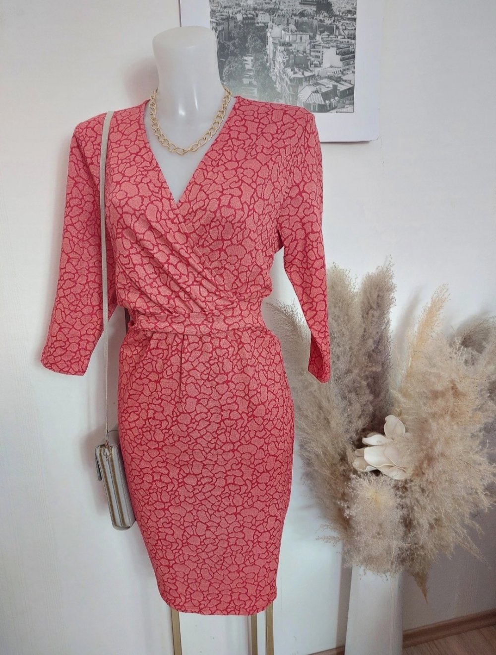 HSE24 Abendkleid partykleid rot Glitzer 40