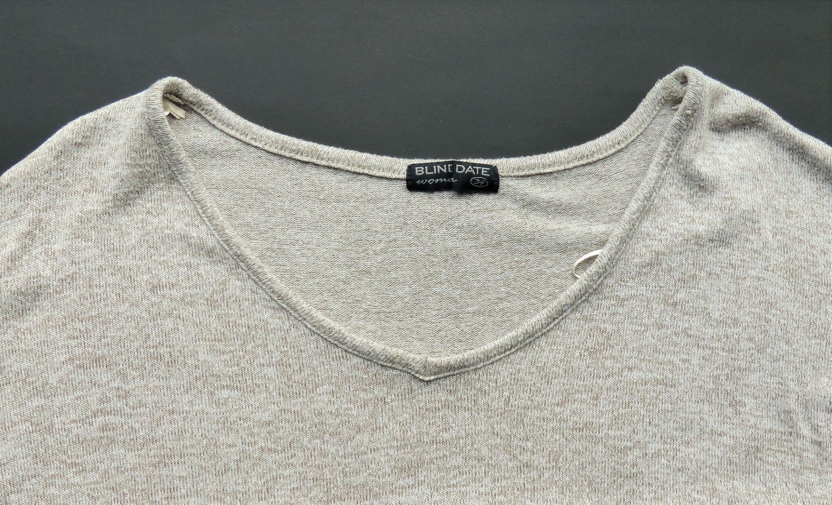 Damen Oberteil Shirt von Blind Date Gr. 34 / XS Longshirt Übergagnsshirt Übergangspulli Pulli Longsleeve Strickpulli