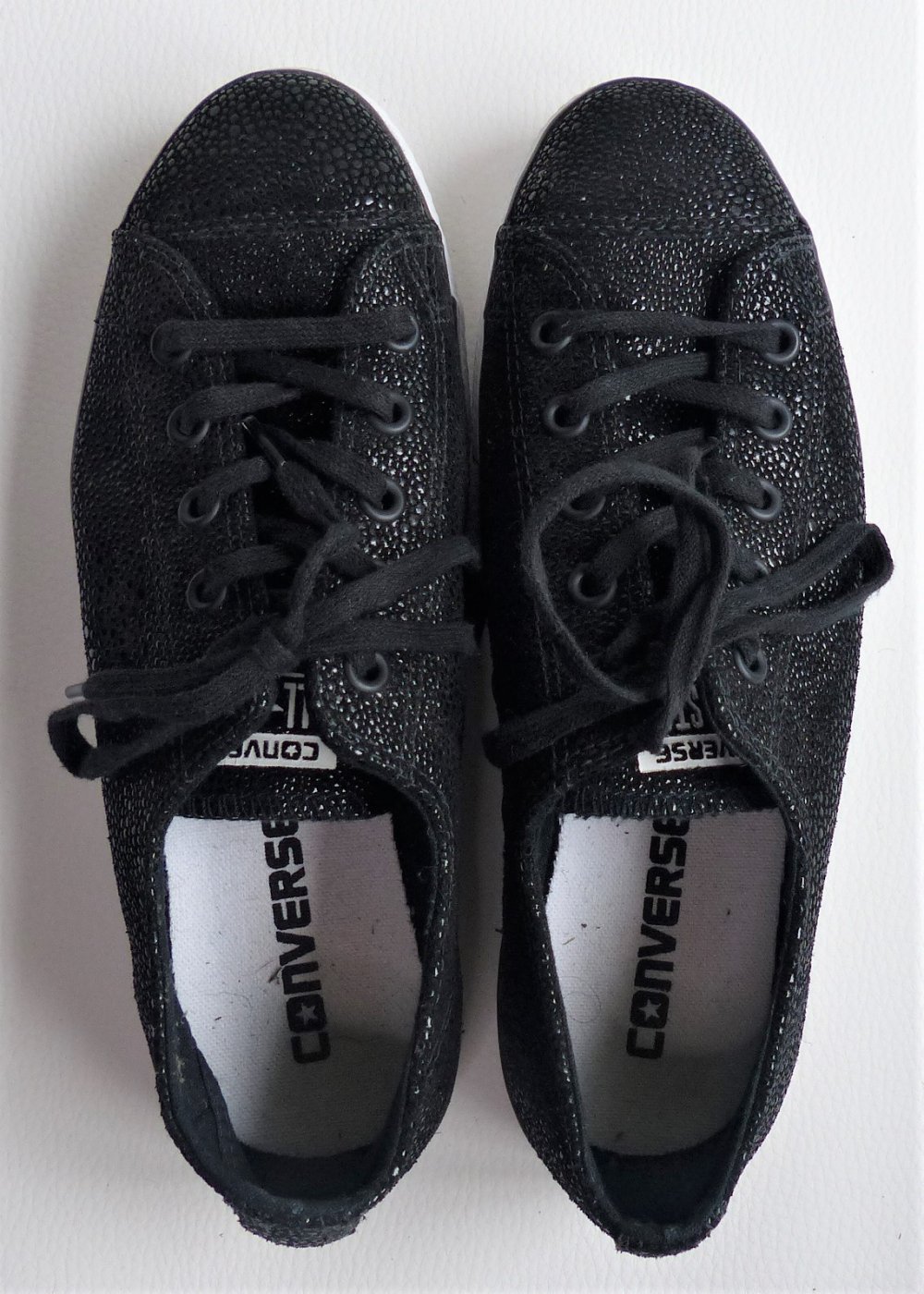 Damen Mädchen Converse Chucks All Stars Gr. 37 schwarz fast neuwertig selten Sondermodell Sneakers Turnschuhe Sportschuhe