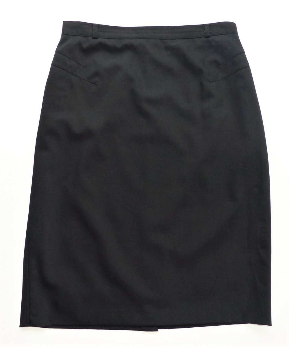 Damen Rock Businessrock Gr. 40 / M von Blanchelle / Trevira schwarz mit Schurwolle sehr guter Zustand