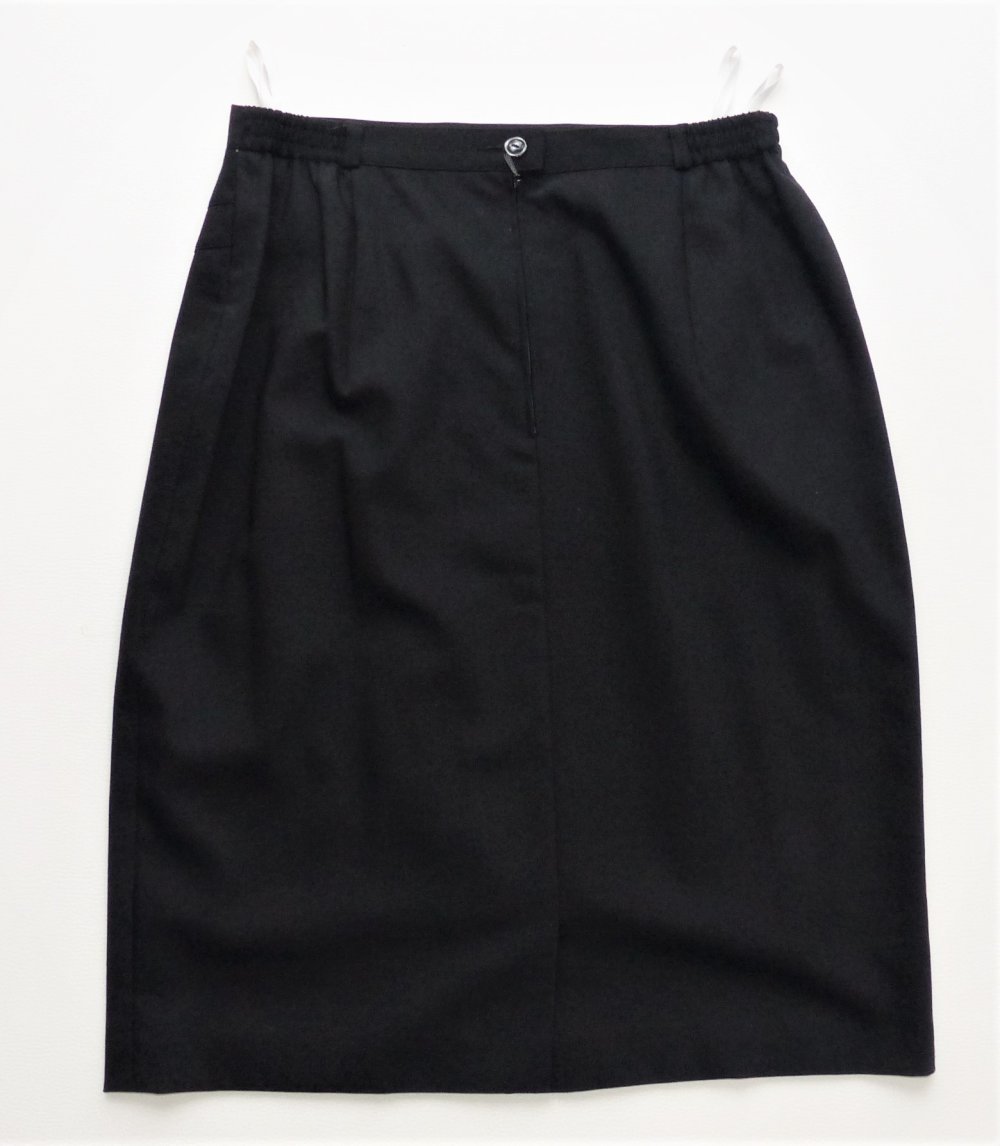 Damen Rock Businessrock Gr. 40 / M von Blanchelle / Trevira schwarz mit Schurwolle sehr guter Zustand